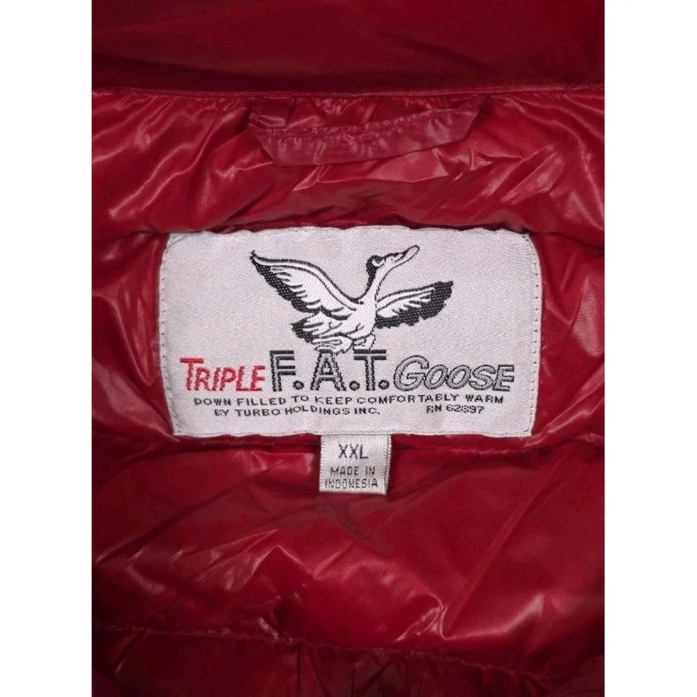 Triple Fat Goose Mens Size 2XL Red Full Zip Puffer Down Jacket